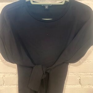 Black Short Sleeve with Tie